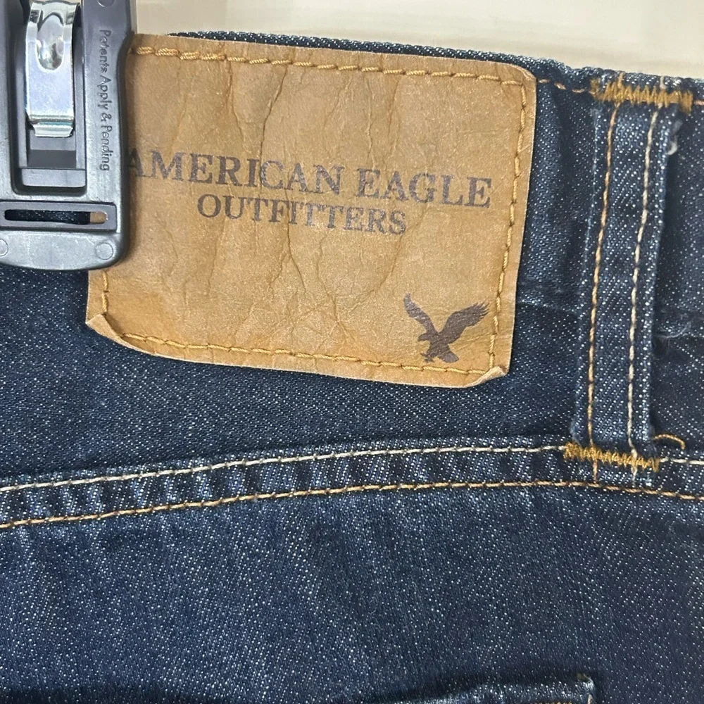 American Eagle Men's Original Straight Dark Wash Denim Jeans Size 33x32